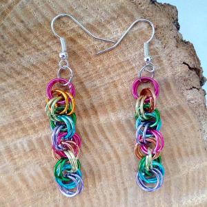 Rainbow Maille Earrings Preview Image